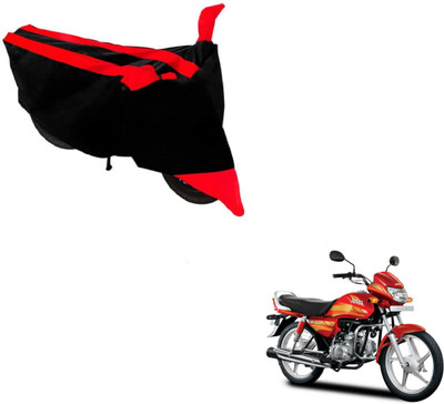 MOCKHE Two Wheeler Cover for Hero(CD deluxe, Black, Red)
