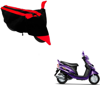 MOCKHE Two Wheeler Cover for Mahindra(Rodeo RZ, Black, Red)