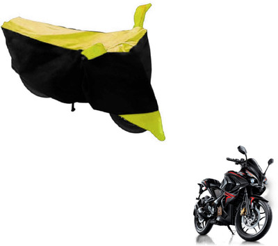 Flipkart SmartBuy Two Wheeler Cover for Bajaj(Pulsar RS 200, Black, Yellow)