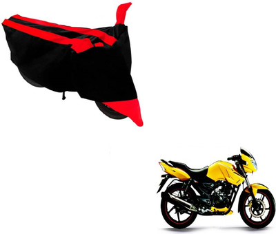 Flipkart SmartBuy Two Wheeler Cover for TVS(Apache, Black, Red)