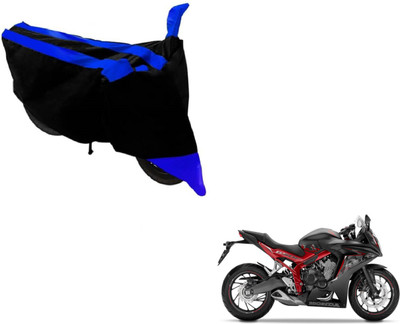 MOCKHE Two Wheeler Cover for Honda(CBR 650F, Black, Blue)