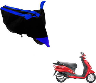 MOCKHE Two Wheeler Cover for Hero(Moto Corp Duet, Black, Blue)