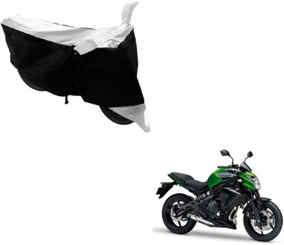 Flipkart SmartBuy Two Wheeler Cover for Kawasaki(Z250, Black, White)