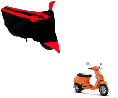 MOCKHE Two Wheeler Cover for Universal For Bike(Vespa SXL, Black, Red)