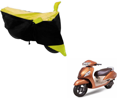 MOCKHE Two Wheeler Cover for TVS(Jupiter, Black, Yellow)
