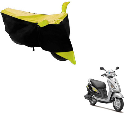 MOCKHE Two Wheeler Cover for Suzuki(Swish, Black, Yellow)