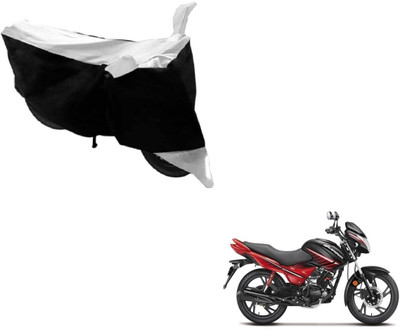 MOCKHE Two Wheeler Cover for Hero(Glamour, Black, White)