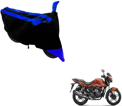 MOCKHE Two Wheeler Cover for Hero(CBZ Extreme, Black, Blue)
