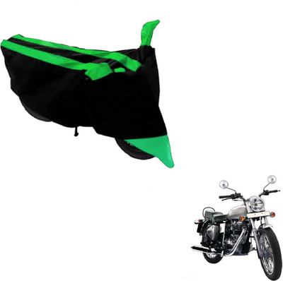 NIKS Two Wheeler Cover for Royal Enfield(Bullet 350, Black, Green)
