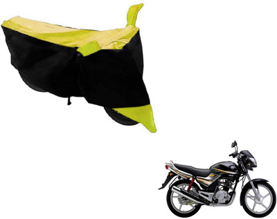 MOCKHE Two Wheeler Cover for Yamaha(Libero, Black, Yellow)