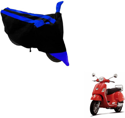 NIKS Two Wheeler Cover for Universal For Bike(Vespa LX, Black, Blue)
