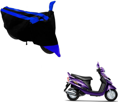 MOCKHE Two Wheeler Cover for Mahindra(Rodeo RZ, Black, Blue)