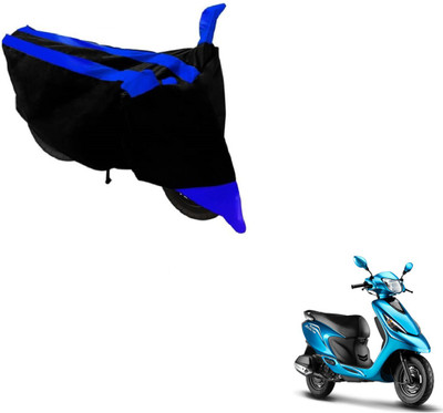MOCKHE Two Wheeler Cover for TVS(Zest, Black, Blue)