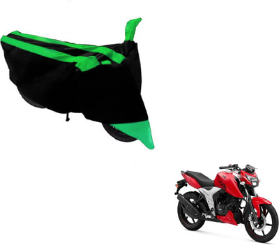 NIKS Two Wheeler Cover for TVS(Apache RTR 160, Black, Green)