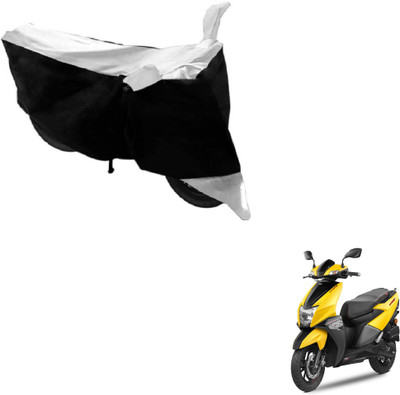 MOCKHE Two Wheeler Cover for TVS(NTORQ, Black, White)