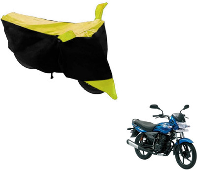 NIKS Two Wheeler Cover for Bajaj(Platina, Black, Yellow)