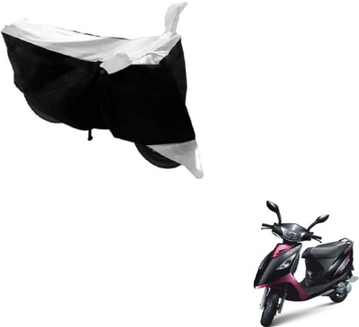MOCKHE Two Wheeler Cover for TVS(Scooty Streak, Black, White)