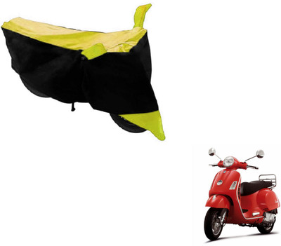 Flipkart SmartBuy Two Wheeler Cover for Universal For Bike(Vespa LX, Black, Yellow)