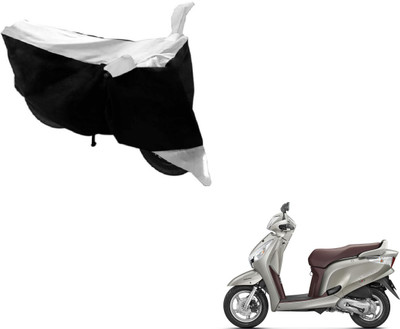 MOCKHE Two Wheeler Cover for Honda(Aviator, Black, White)