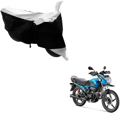 Amanzo Two Wheeler Cover for Hero(Passion Pro, Black, White)