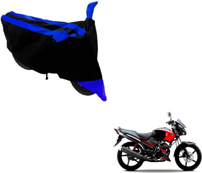 MOCKHE Two Wheeler Cover for Yamaha(Gladiator, Black, Blue)