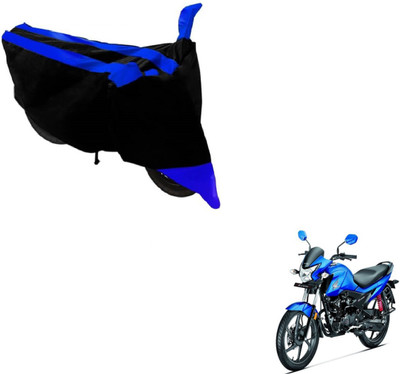MOCKHE Two Wheeler Cover for Honda(Livo, Black, Blue)