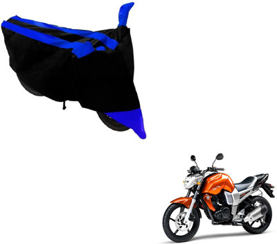 MOCKHE Two Wheeler Cover for Yamaha(FZ16, Black, Blue)