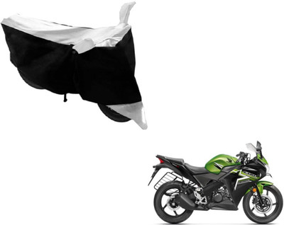 MOCKHE Two Wheeler Cover for Honda(CBR 150R, Black, White)