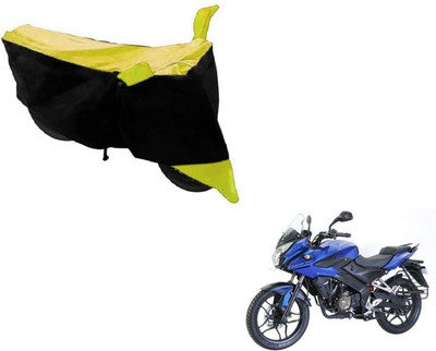MOCKHE Two Wheeler Cover for Bajaj(Pulsar AS 150, Black, Yellow)