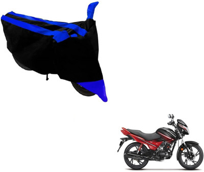 MOCKHE Two Wheeler Cover for Hero(Glamour, Black, Blue)