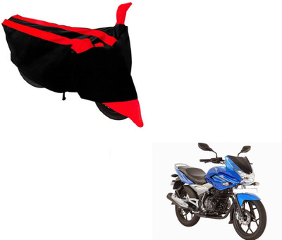 MOCKHE Two Wheeler Cover for Bajaj(Discover 150 f, Black, Red)