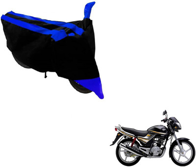 MOCKHE Two Wheeler Cover for Yamaha(Libero, Black, Blue)