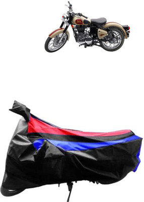 JVG Waterproof Two Wheeler Cover for Royal Enfield(Classic 500, Red, Blue, Black)