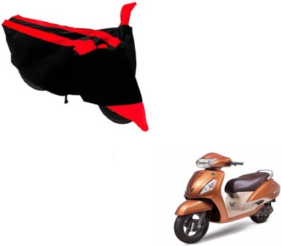 MOCKHE Two Wheeler Cover for TVS(Jupiter, Black, Red)