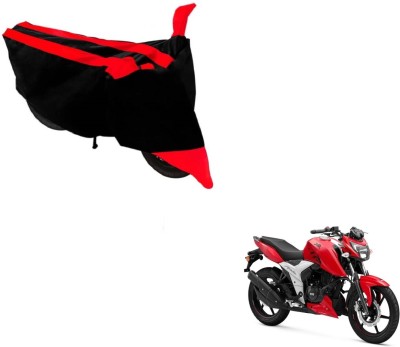 Amanzo Two Wheeler Cover for TVS(Apache RTR 160, Black, Red)