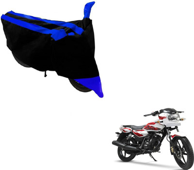 MOCKHE Two Wheeler Cover for TVS(Phoenix 125, Black, Blue)