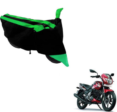 MOCKHE Two Wheeler Cover for TVS(Flame SR125, Black, Green)