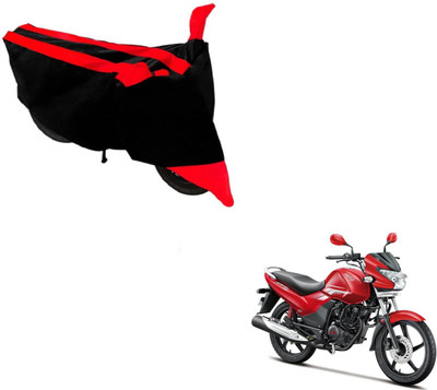 MOCKHE Two Wheeler Cover for Hero(Achiever, Black, Red)