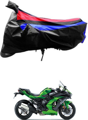JVG Waterproof Two Wheeler Cover for Kawasaki(Ninja H2, Red, Blue, Black)
