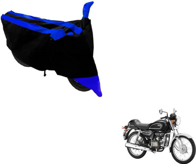 Amanzo Two Wheeler Cover for Hero(Splendor Pro Classic, Black, Blue)