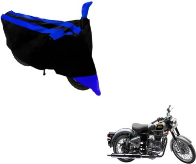 Flipkart SmartBuy Two Wheeler Cover for Royal Enfield(Classic 500, Black, Blue)