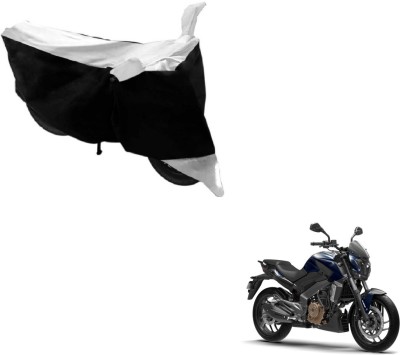 MOCKHE Two Wheeler Cover for Bajaj(Dominar, Black, White)