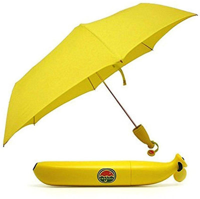 Epyz Folding Portable Sun, Rain for Outdoor in Banana Shape Yellow Umbrella(Yellow)