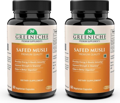 Greeniche Safed Musli Extract for Strength, Immunity & Stamina(2 x 60 No)