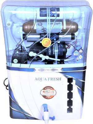 AQUAFRESH Alfa Prism COPPER+RO+UV+TDS WHITE AUTOMATIC ELECTRICAL BOREWELL 1500 TDS BEST HOME WATER PURIFIER 12 L RO + UV Water Purifier  (White)