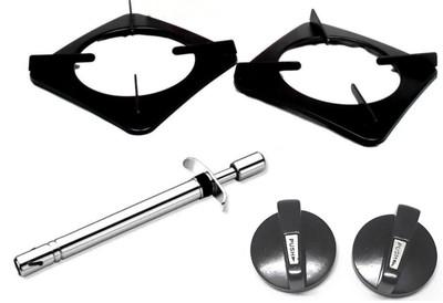 Ninki Fresh LPG Stainless Steel Gas Stove Parts 2 Pan Support , Lighter , 2 knob Appliance Knob