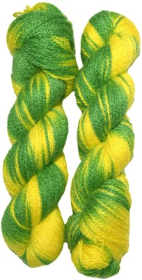 Ganga Glowing Star Printed Hand Knitting Yarn (Chartreuse) (Hanks-200gms)