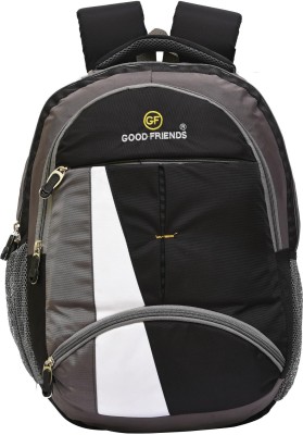 GOOD FRIENDS 15.6 inch Laptop School Bags Waterproof Travel 35 L Laptop Backpack(Black)