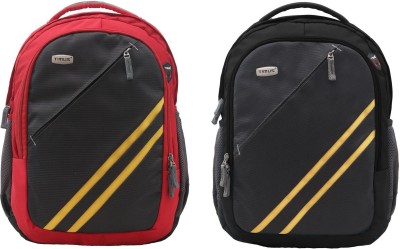 Timus Pulse 30 L Laptop Backpack(Black, Red)
