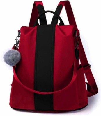 GreenLife 3 Strips Red Black pithu 10 L Backpack(Black, Maroon)